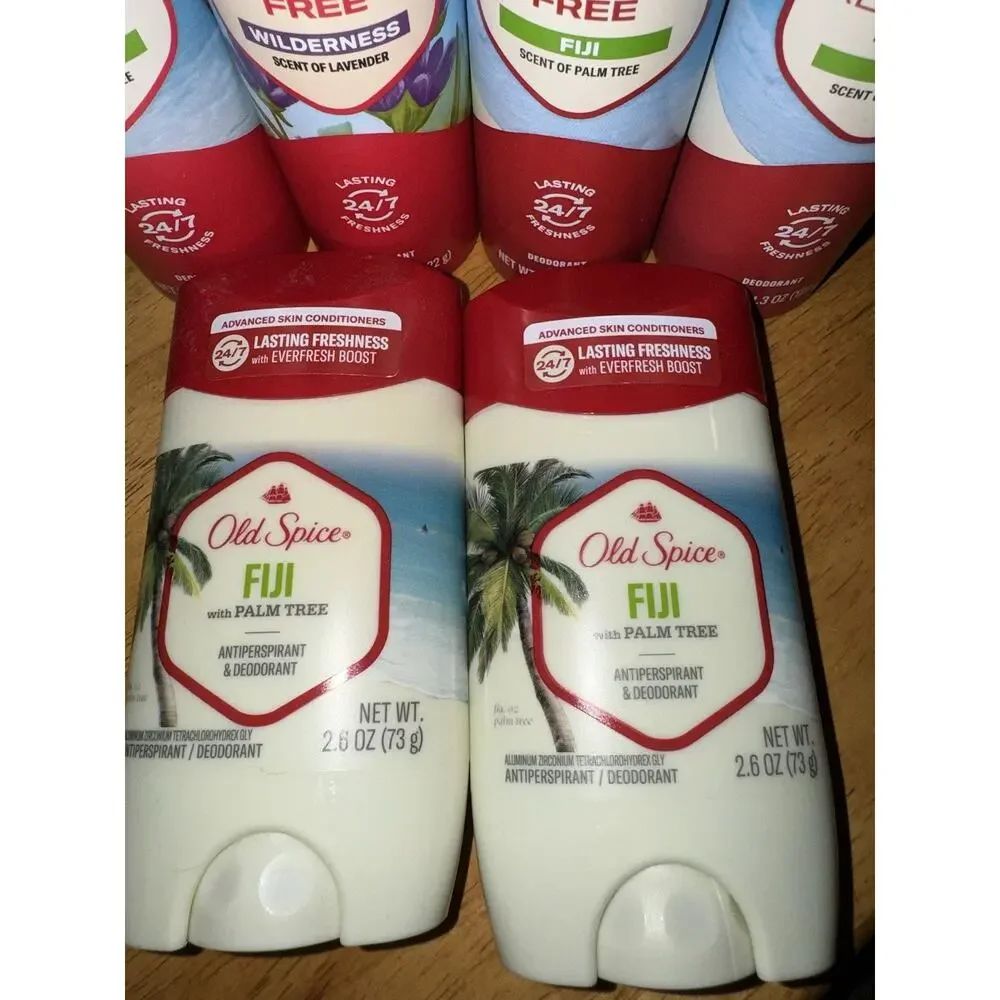 4 Pack Old Spice FIJI Deodorant Dry Spray XL Aluminum-Free 4.3 oz 2 Deodorant
